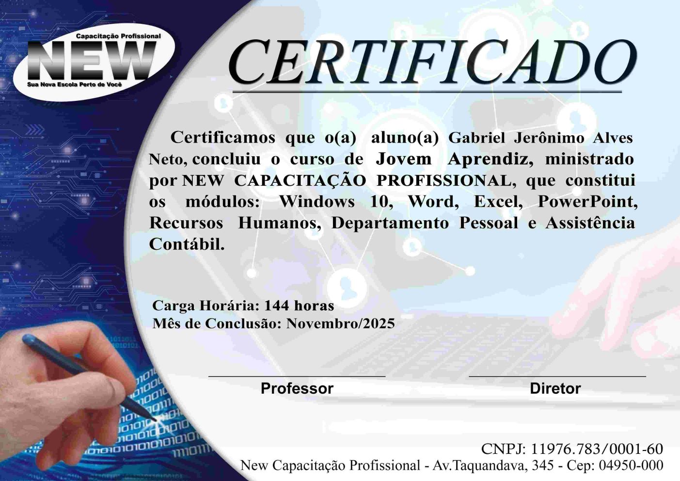 Imagem do Certificado
